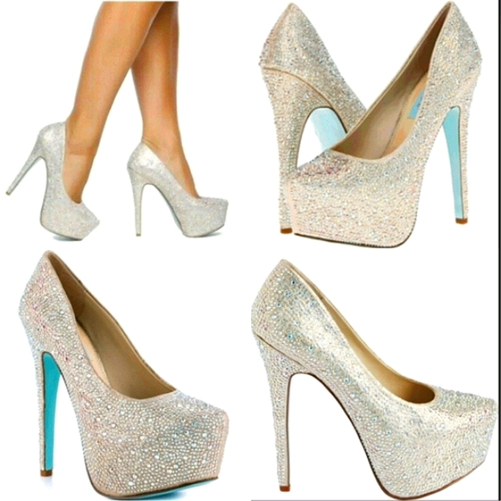 Betsey Johnson WISH Iridescent Platform Heels - Picture 3 of 10